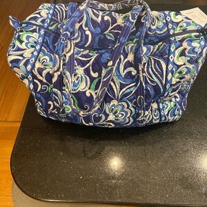 Vera Bradley Blue and Green Patterned Travel Bag
